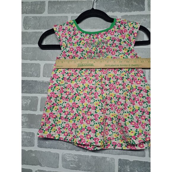Mini Boden Shirred Girls Floral Cap Sleeve‎ Top Tunic Size 6-7Y 100% Cotton - Picture 5 of 9